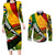 South Africa Freedom Day Couples Matching Long Sleeve Bodycon Dress and Long Sleeve Button Shirt Mandela Legacy National Pride Protea Flower