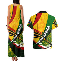 South Africa Freedom Day Couples Matching Tank Maxi Dress and Hawaiian Shirt Mandela Legacy National Pride Protea Flower