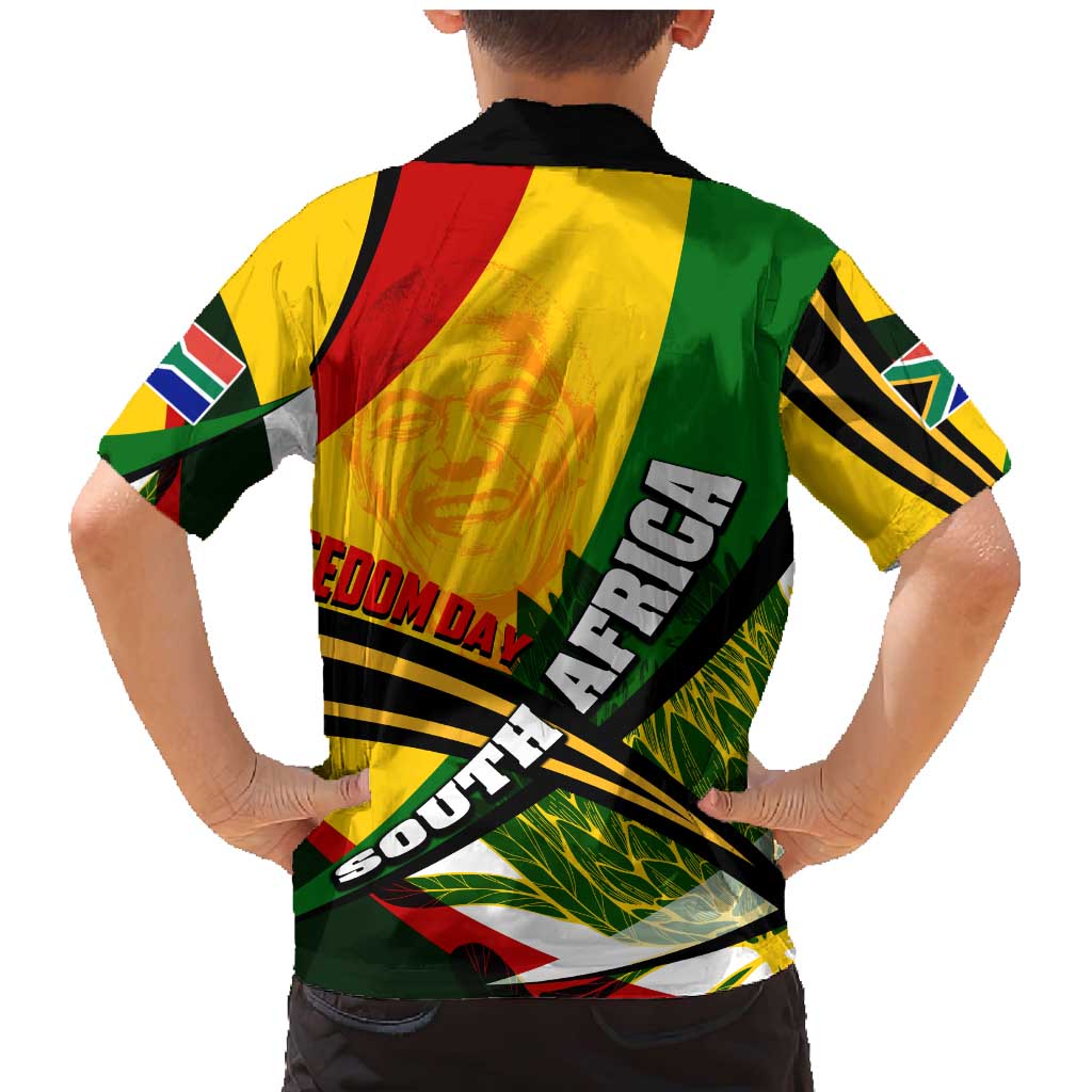 South Africa Freedom Day Family Matching Mermaid Dress and Hawaiian Shirt Mandela Legacy National Pride Protea Flower