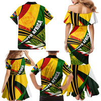 South Africa Freedom Day Family Matching Mermaid Dress and Hawaiian Shirt Mandela Legacy National Pride Protea Flower