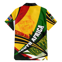 South Africa Freedom Day Family Matching Mermaid Dress and Hawaiian Shirt Mandela Legacy National Pride Protea Flower