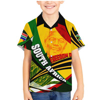 South Africa Freedom Day Family Matching Mermaid Dress and Hawaiian Shirt Mandela Legacy National Pride Protea Flower