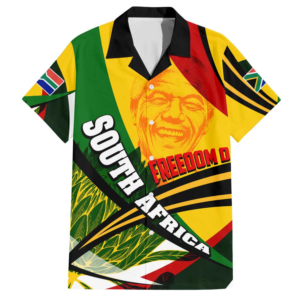 South Africa Freedom Day Family Matching Summer Maxi Dress and Hawaiian Shirt Mandela Legacy National Pride Protea Flower
