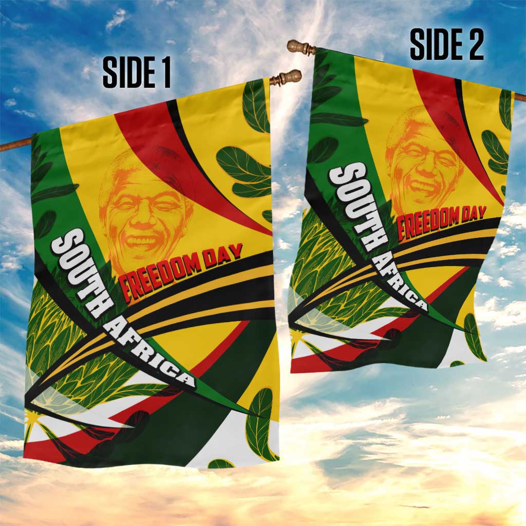 South Africa Freedom Day Garden Flag Mandela Legacy National Pride Protea Flower