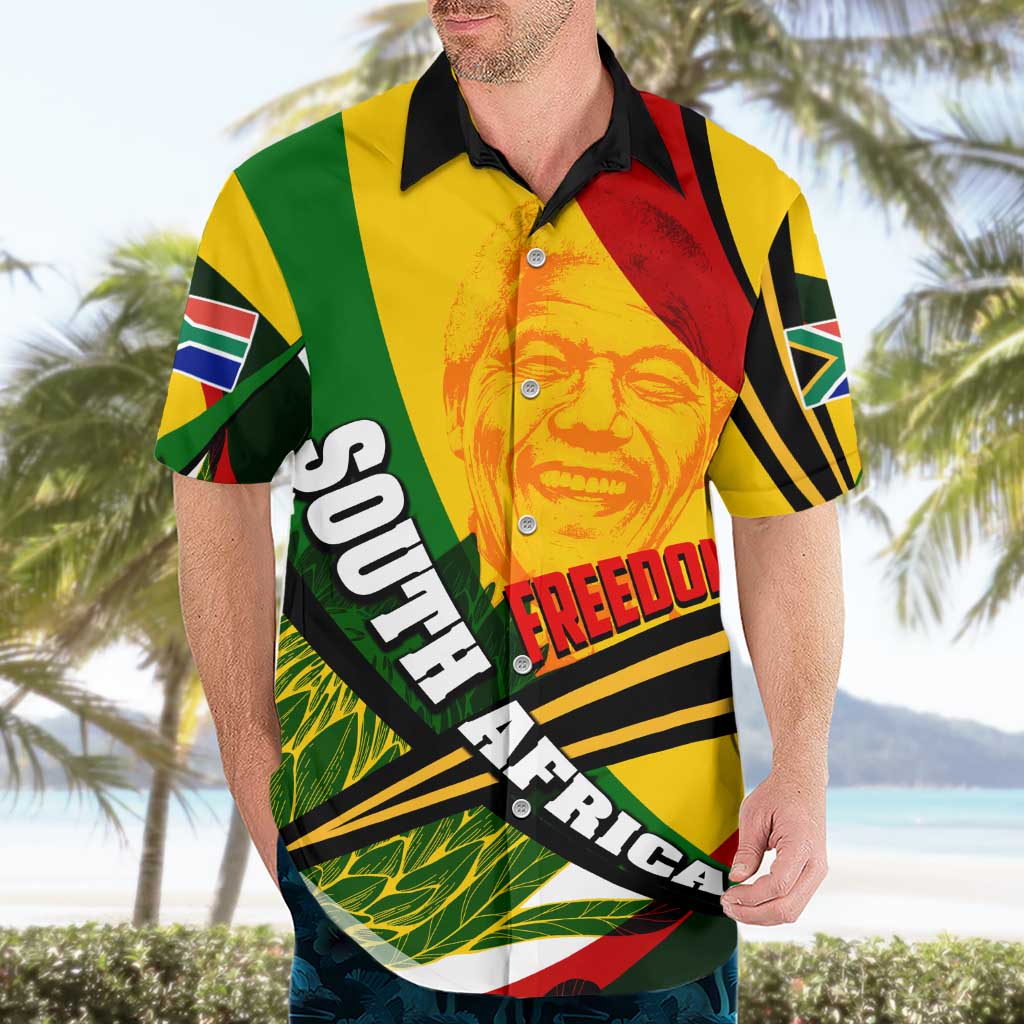 South Africa Freedom Day Hawaiian Shirt Mandela Legacy National Pride Protea Flower