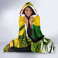 South Africa Freedom Day Hooded Blanket Mandela Legacy National Pride Protea Flower