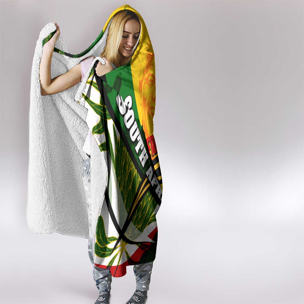 South Africa Freedom Day Hooded Blanket Mandela Legacy National Pride Protea Flower