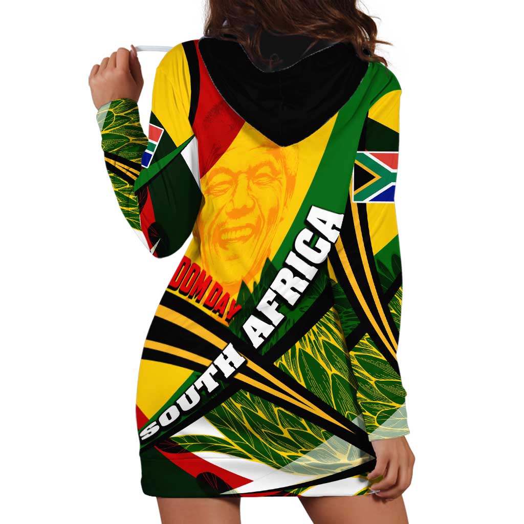 South Africa Freedom Day Hoodie Dress Mandela Legacy National Pride Protea Flower
