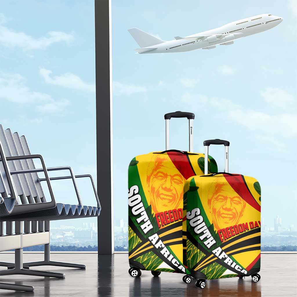 South Africa Freedom Day Luggage Cover Mandela Legacy National Pride Protea Flower
