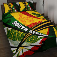 South Africa Freedom Day Quilt Bed Set Mandela Legacy National Pride Protea Flower