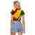 South Africa Freedom Day Raglan Cropped T Shirt Mandela Legacy National Pride Protea Flower