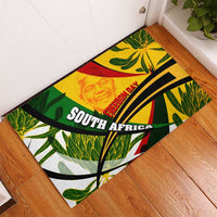 South Africa Freedom Day Rubber Doormat Mandela Legacy National Pride Protea Flower