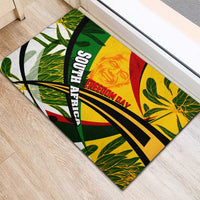 South Africa Freedom Day Rubber Doormat Mandela Legacy National Pride Protea Flower