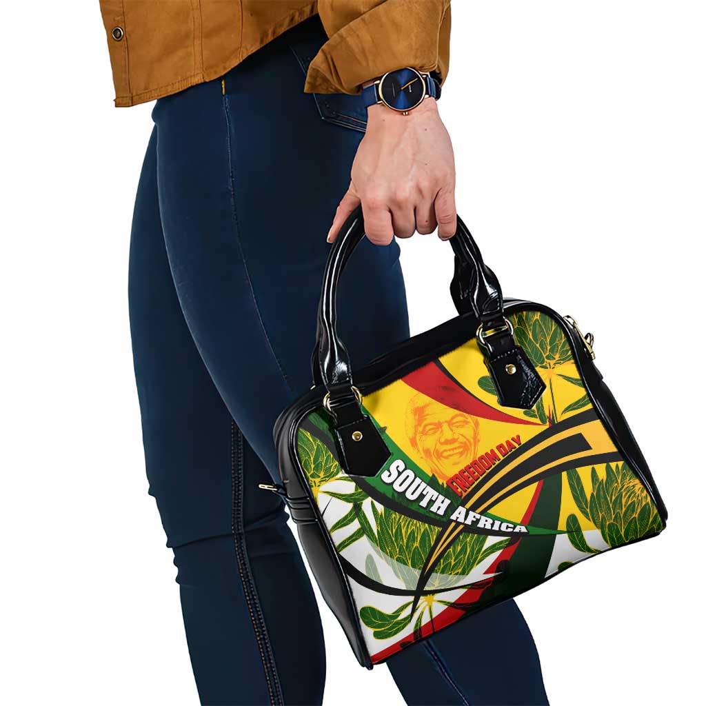 South Africa Freedom Day Shoulder Handbag Mandela Legacy National Pride Protea Flower