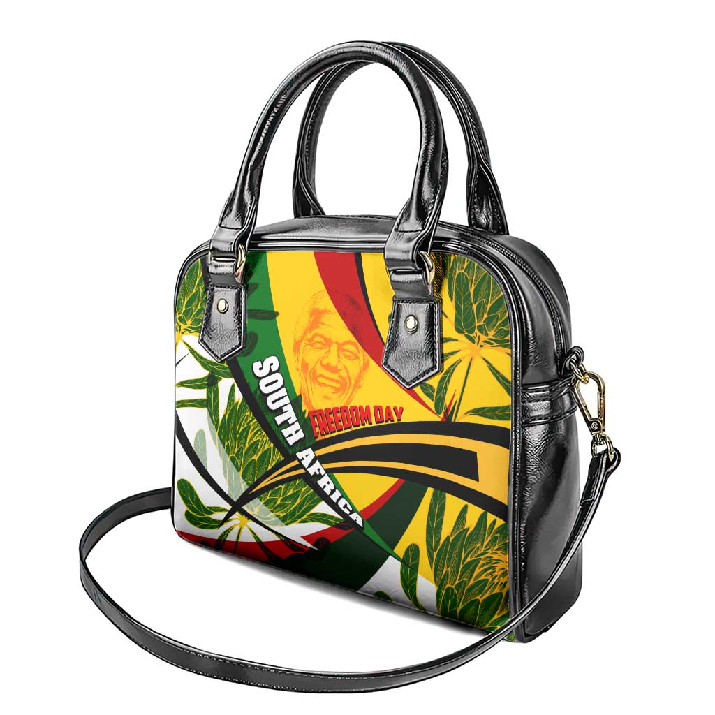 South Africa Freedom Day Shoulder Handbag Mandela Legacy National Pride Protea Flower