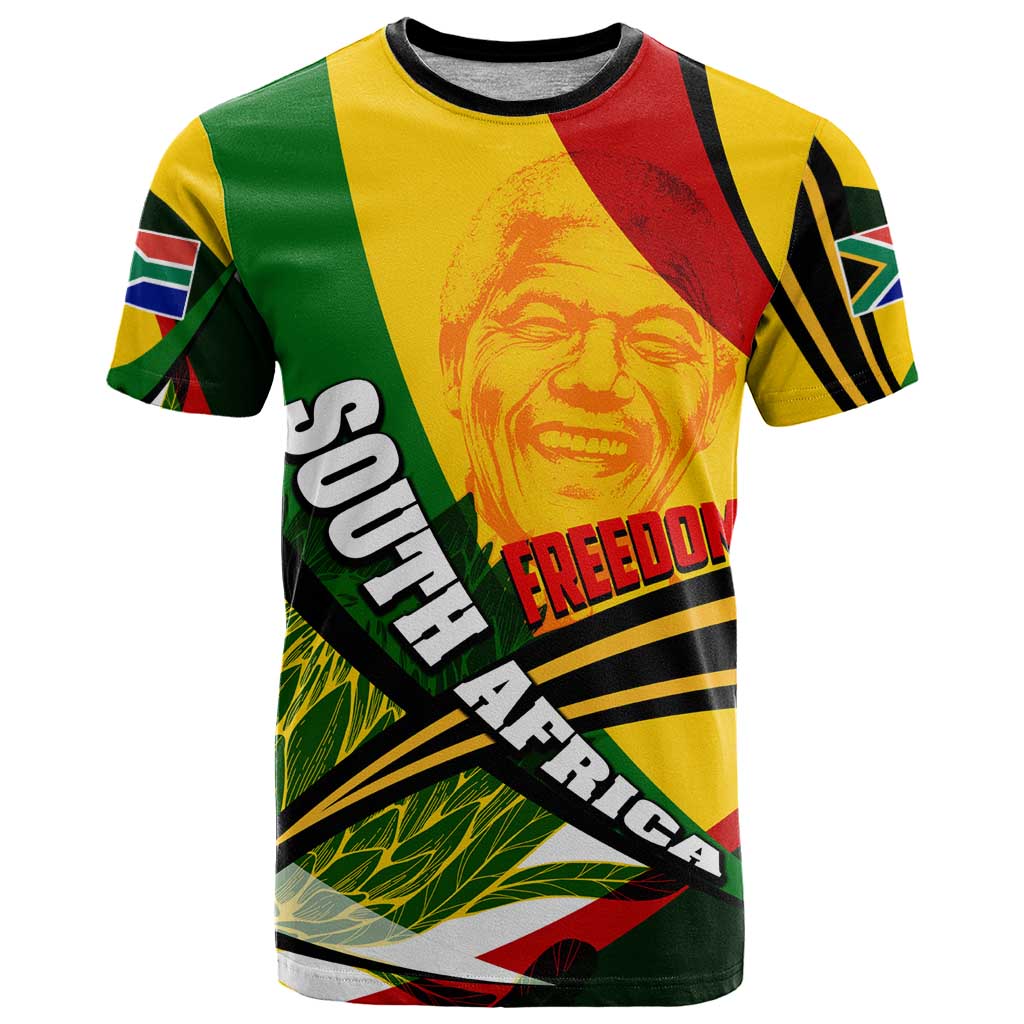 South Africa Freedom Day T Shirt Mandela Legacy National Pride Protea Flower