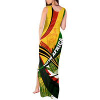 South Africa Freedom Day Tank Maxi Dress Mandela Legacy National Pride Protea Flower