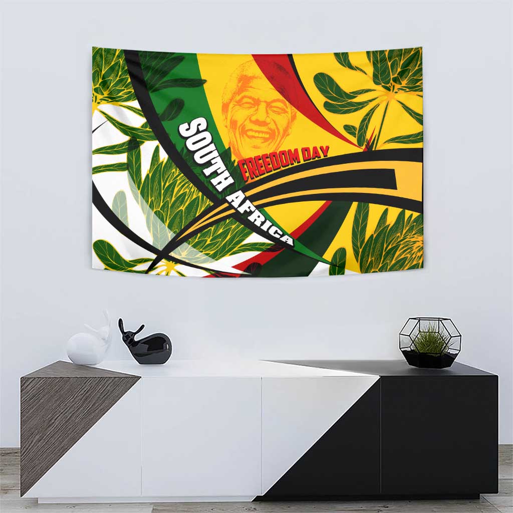 South Africa Freedom Day Tapestry Mandela Legacy National Pride Protea Flower