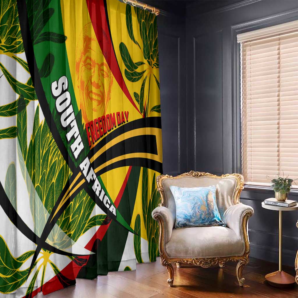 South Africa Freedom Day Window Curtain Mandela Legacy National Pride Protea Flower