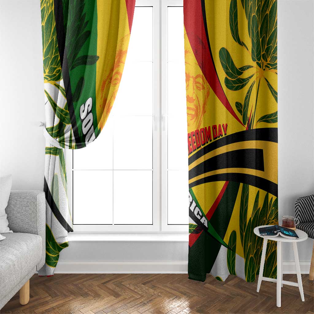 South Africa Freedom Day Window Curtain Mandela Legacy National Pride Protea Flower