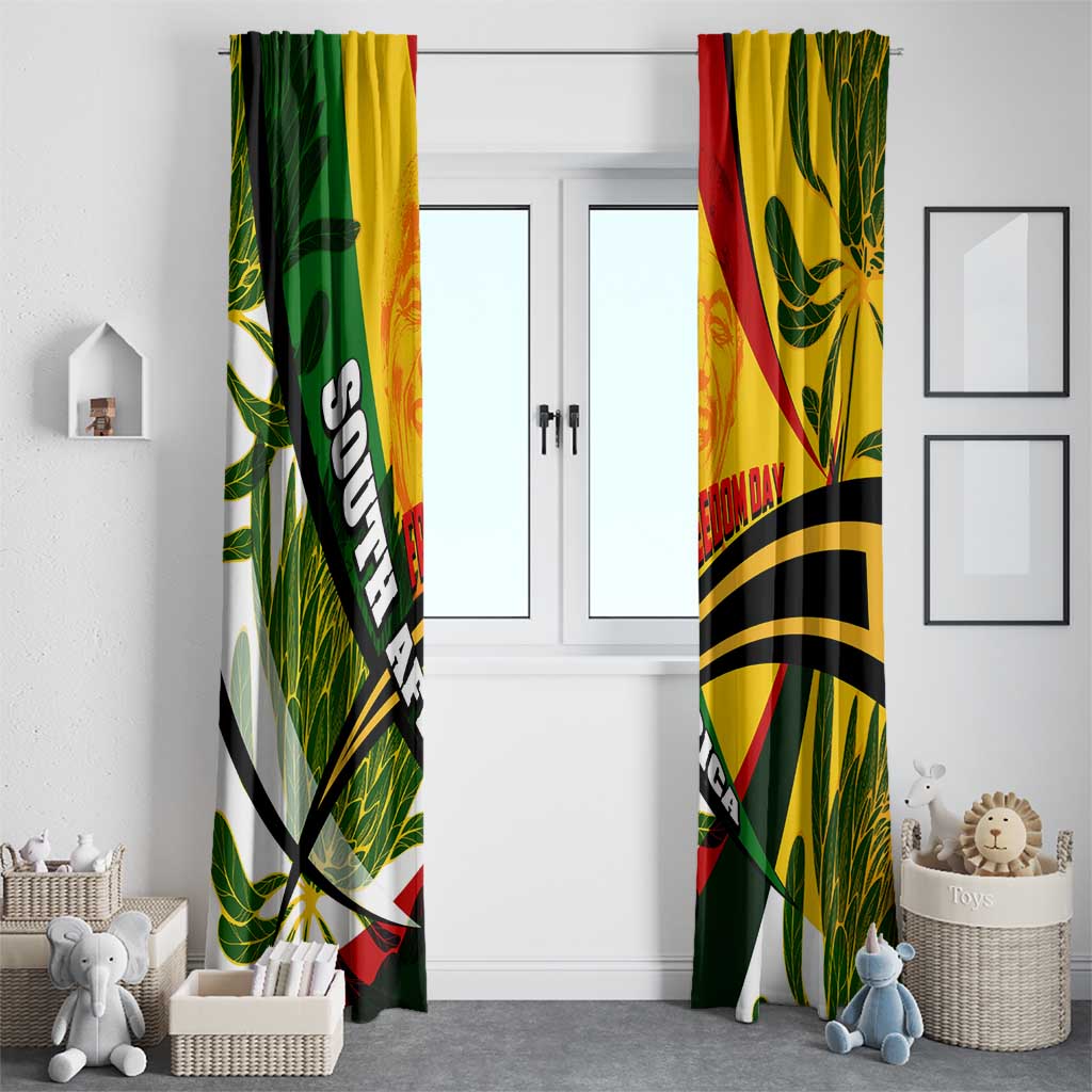 South Africa Freedom Day Window Curtain Mandela Legacy National Pride Protea Flower