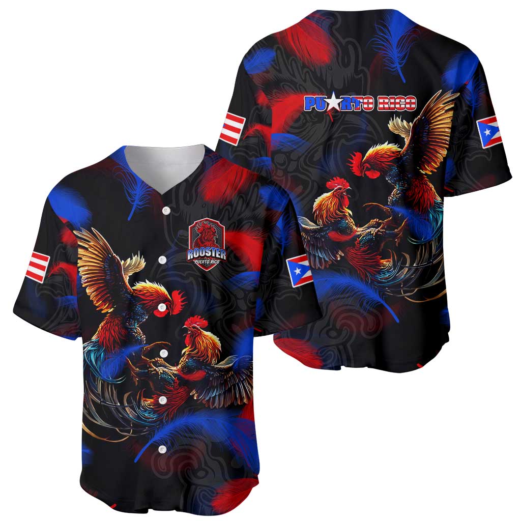 Puerto Rican Rooster Baseball Jersey Puerto Rico Pride and Power Spirit