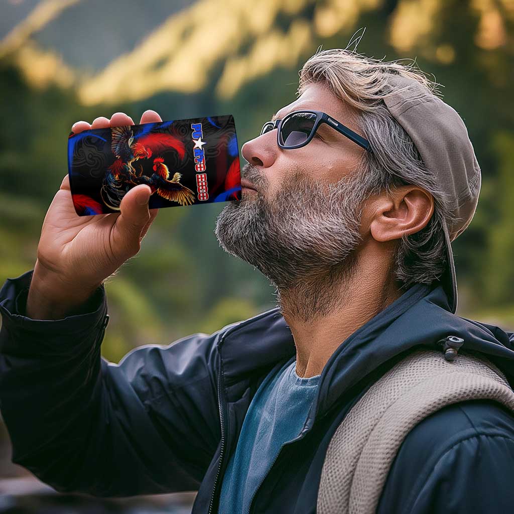 Puerto Rican Rooster 4 in 1 Can Cooler Tumbler Puerto Rico Pride and Power Spirit