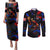 Puerto Rican Rooster Couples Matching Puletasi and Long Sleeve Button Shirt Puerto Rico Pride and Power Spirit