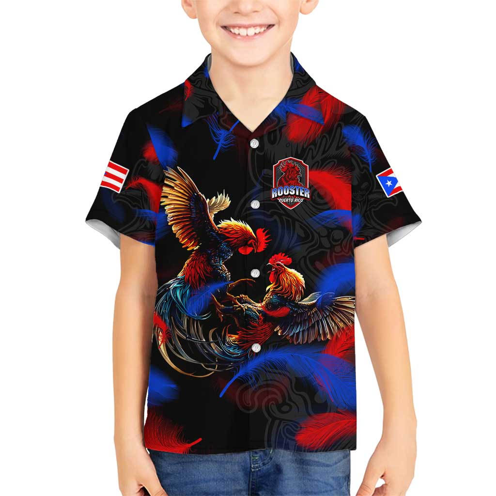 Puerto Rican Rooster Family Matching Off Shoulder Maxi Dress and Hawaiian Shirt Puerto Rico Pride and Power Spirit