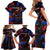 Puerto Rican Rooster Family Matching Short Sleeve Bodycon Dress and Hawaiian Shirt Puerto Rico Pride and Power Spirit