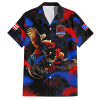 Puerto Rican Rooster Family Matching Short Sleeve Bodycon Dress and Hawaiian Shirt Puerto Rico Pride and Power Spirit