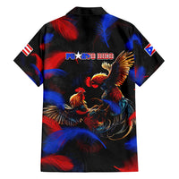 Puerto Rican Rooster Family Matching Short Sleeve Bodycon Dress and Hawaiian Shirt Puerto Rico Pride and Power Spirit