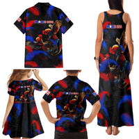 Puerto Rican Rooster Family Matching Tank Maxi Dress and Hawaiian Shirt Puerto Rico Pride and Power Spirit