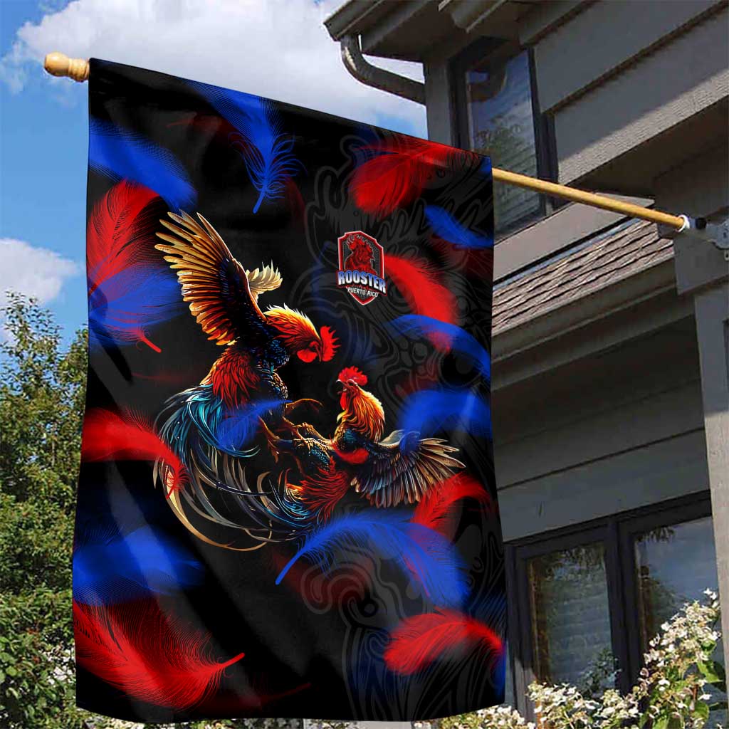 Puerto Rican Rooster Garden Flag Puerto Rico Pride and Power Spirit