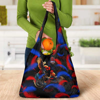 Puerto Rican Rooster Grocery Bag Puerto Rico Pride and Power Spirit