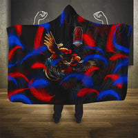 Puerto Rican Rooster Hooded Blanket Puerto Rico Pride and Power Spirit