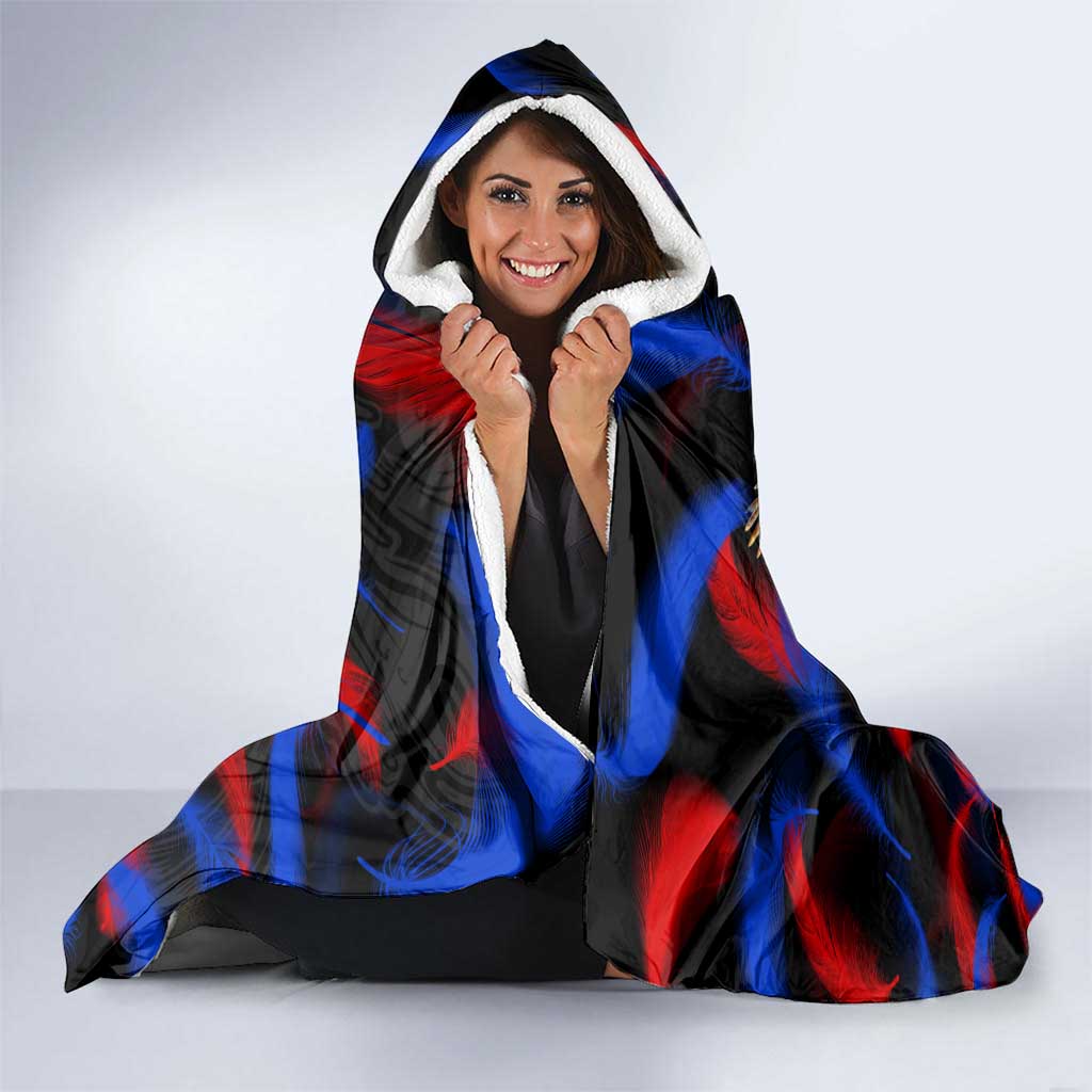 Puerto Rican Rooster Hooded Blanket Puerto Rico Pride and Power Spirit
