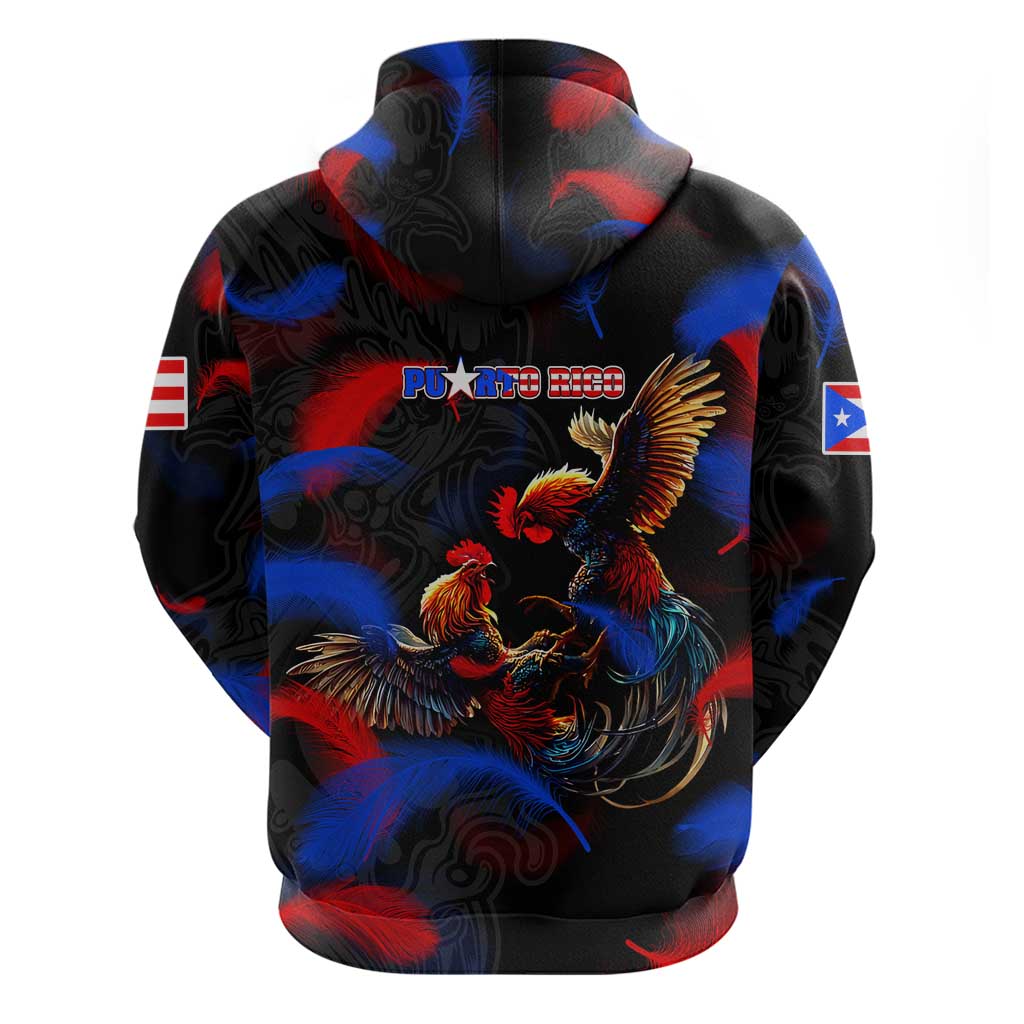 Puerto Rican Rooster Hoodie Puerto Rico Pride and Power Spirit