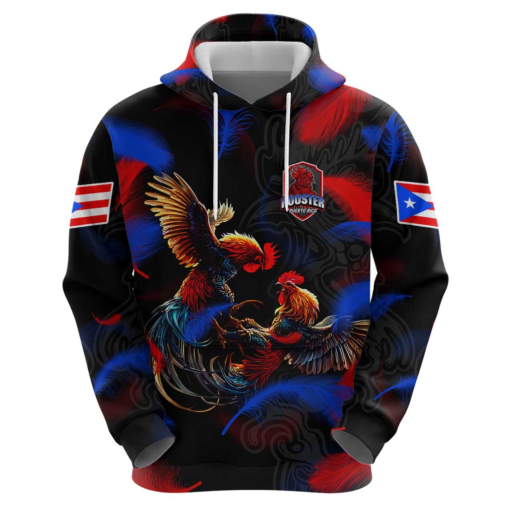Puerto Rican Rooster Hoodie Puerto Rico Pride and Power Spirit