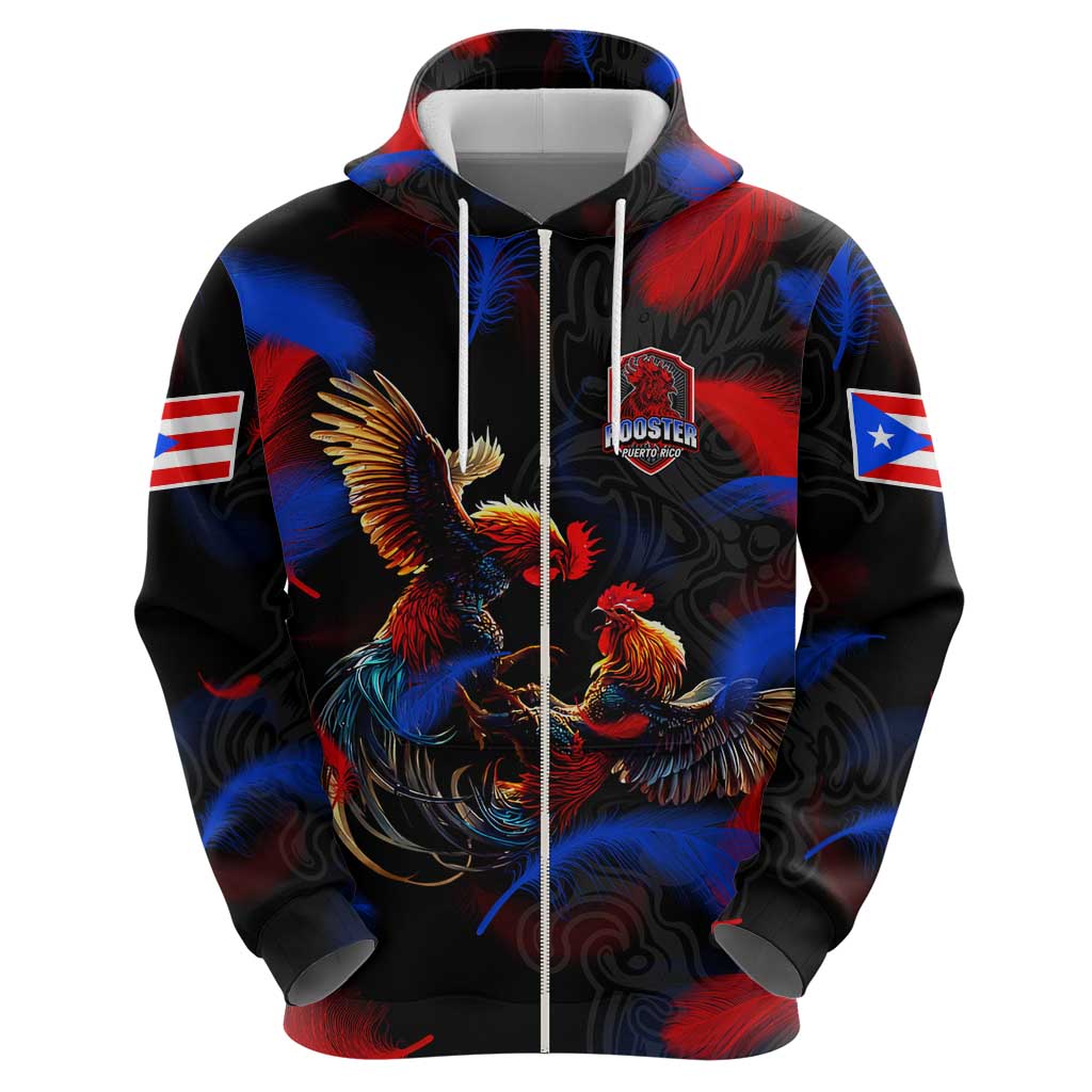 Puerto Rican Rooster Hoodie Puerto Rico Pride and Power Spirit
