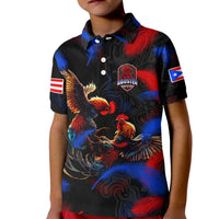 Puerto Rican Rooster Kid Polo Shirt Puerto Rico Pride and Power Spirit