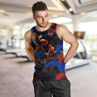 Puerto Rican Rooster Men Tank Top Puerto Rico Pride and Power Spirit