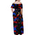 Puerto Rican Rooster Off Shoulder Maxi Dress Puerto Rico Pride and Power Spirit