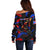Puerto Rican Rooster Off Shoulder Sweater Puerto Rico Pride and Power Spirit