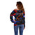 Puerto Rican Rooster Off Shoulder Sweater Puerto Rico Pride and Power Spirit