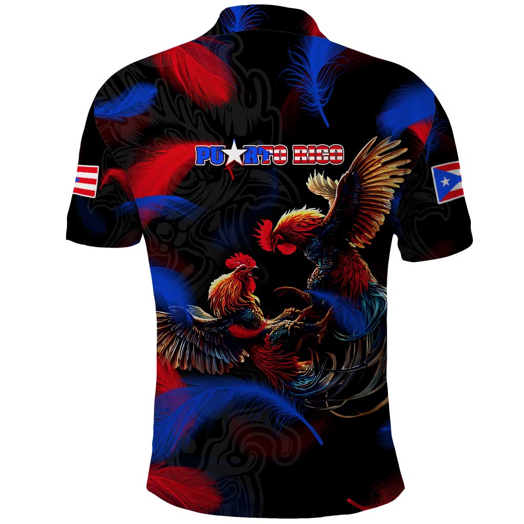 Puerto Rican Rooster Polo Shirt Puerto Rico Pride and Power Spirit
