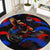 Puerto Rican Rooster Round Carpet Puerto Rico Pride and Power Spirit