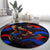 Puerto Rican Rooster Round Carpet Puerto Rico Pride and Power Spirit