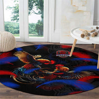 Puerto Rican Rooster Round Carpet Puerto Rico Pride and Power Spirit