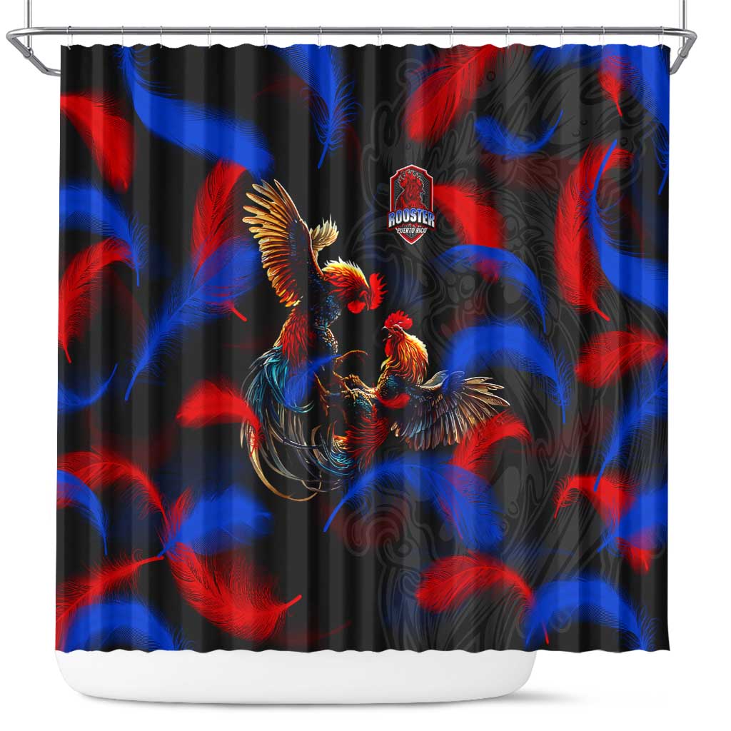 Puerto Rican Rooster Shower Curtain Puerto Rico Pride and Power Spirit